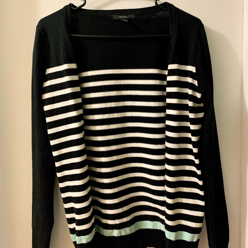Forever 21 Striped Cardigan